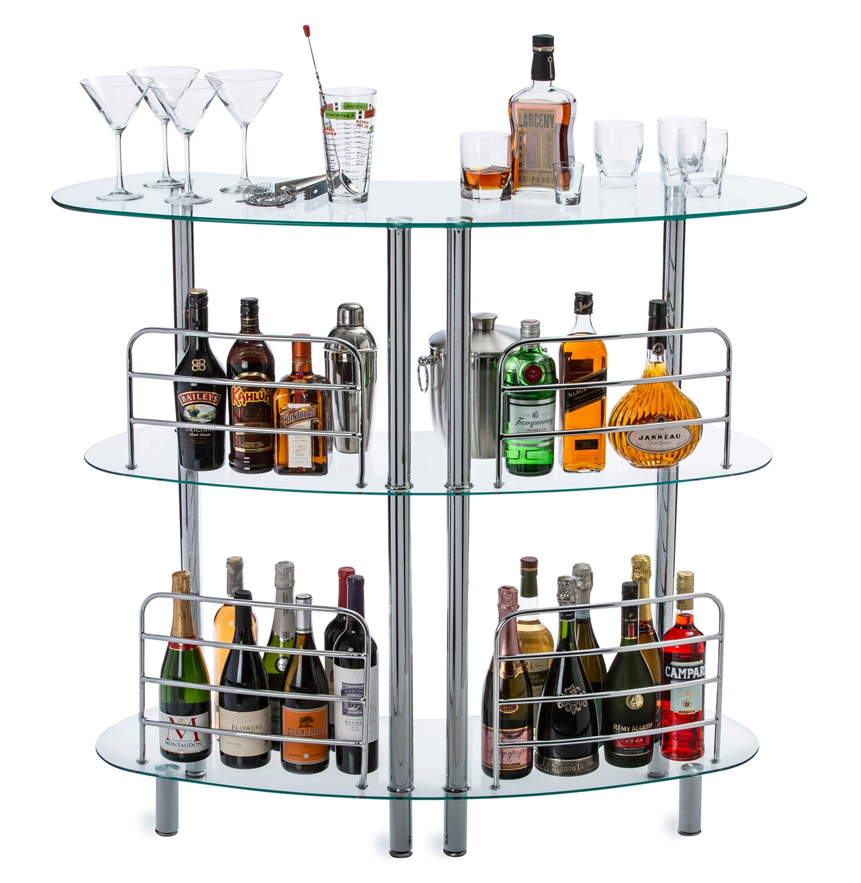 Mango Steam Bar Table for Home - Contemporary Modern Home Bar Unit